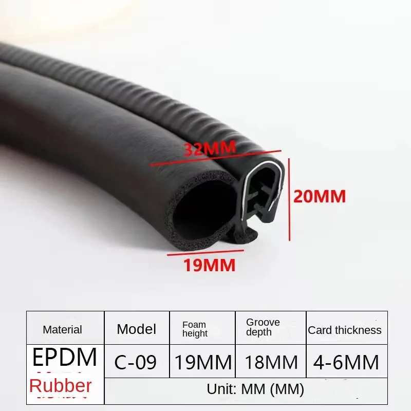 Bandes d'étanchéité en caoutchouc noires pour porte de voiture, 100cm, autocollants de scellage Double couche pour porte de coffre, isolation phonique, bande d'étanchéité intérieure: Argent