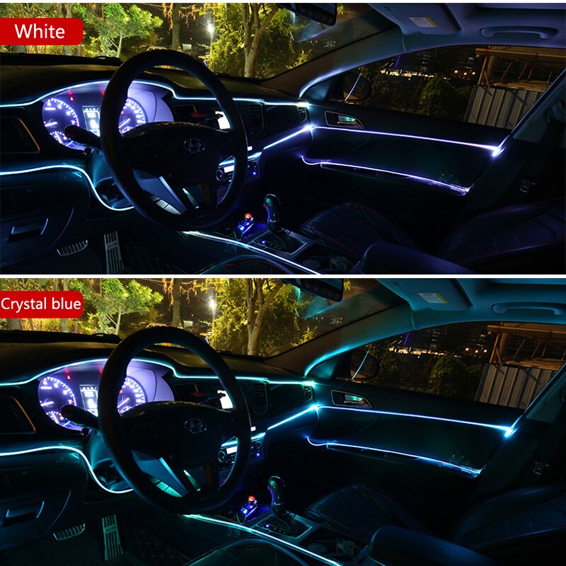 EL Draht Auto LED streifen licht für Neon- Party dekoration licht fahrrad tanzen lampe 12V wasserdicht USB streifen lampen innen flexibel
