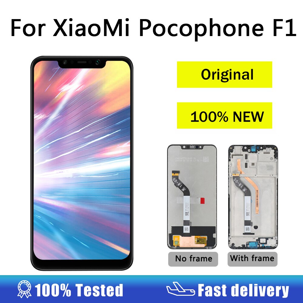 AUMOOK – écran tactile LCD avec châssis, 6.18 pouces, AAA, pièce d&#39;origine pour Xiaomi Pocophone F1