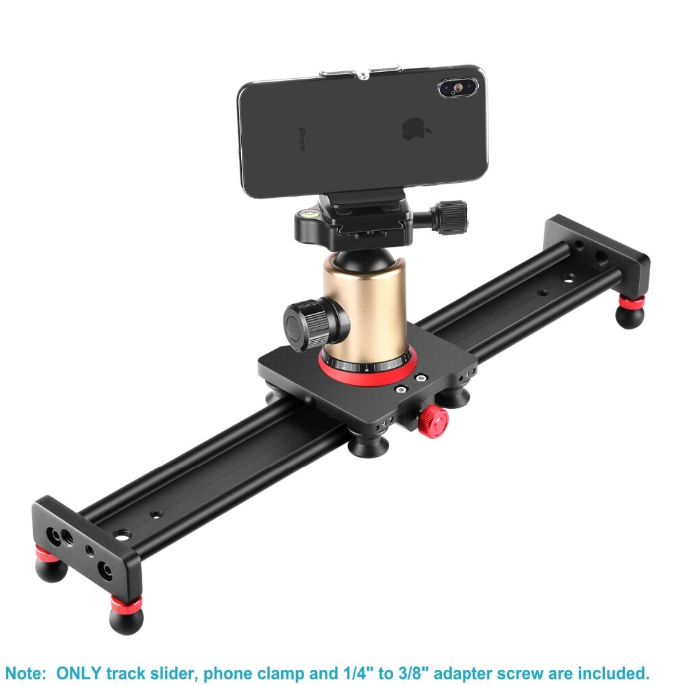 Camera Slider Aluminum Alloy Dolly Rail 50CM with 4 Bearings for Smartphone Nikon Canon Sony Camera