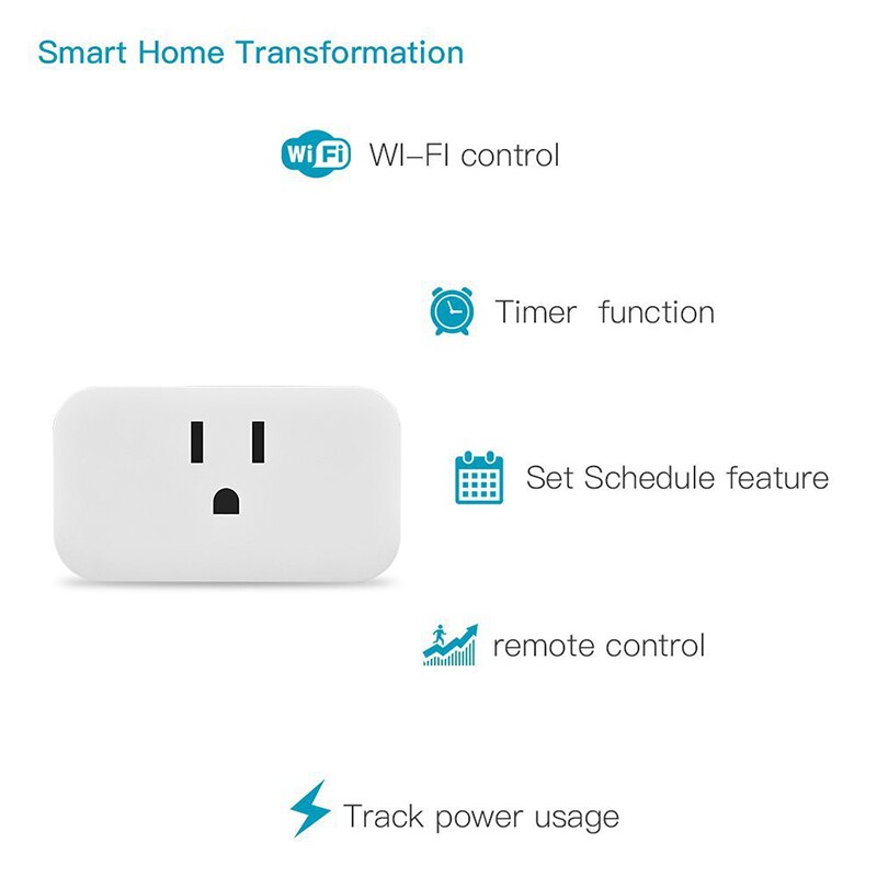 WiFi Smart Socket Mobile Phone Control Sockets Timer Switch Socket 16A 100—240V American Standard Home Switch Accessories