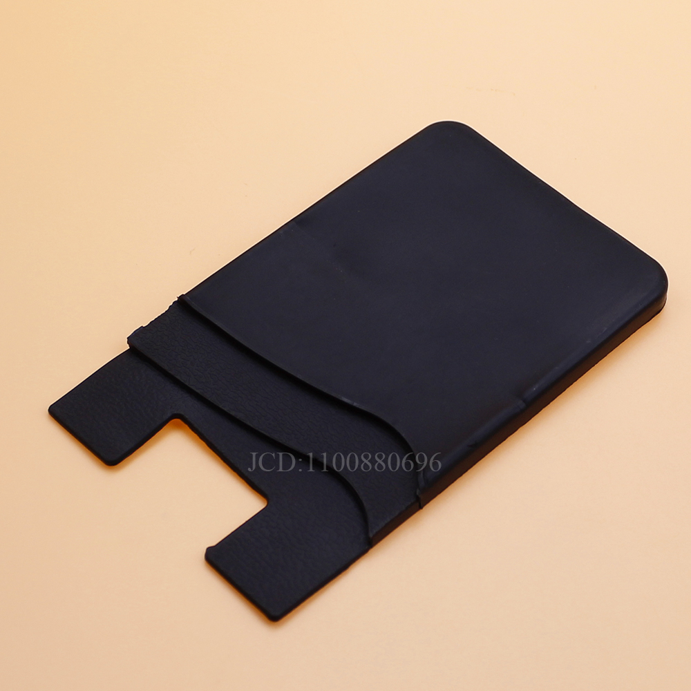 Tarjetero de silicona para teléfono móvil, funda tipo billetera, bolsillo para casi todos los teléfonos móviles: Blanco