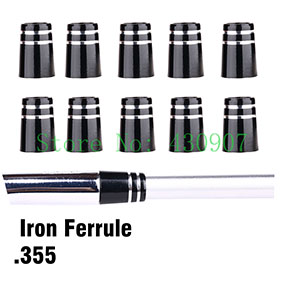 Custom Black Size .355 Golf Ferrule for Taper Tip Iron Wedge: Bright silver 20pcs