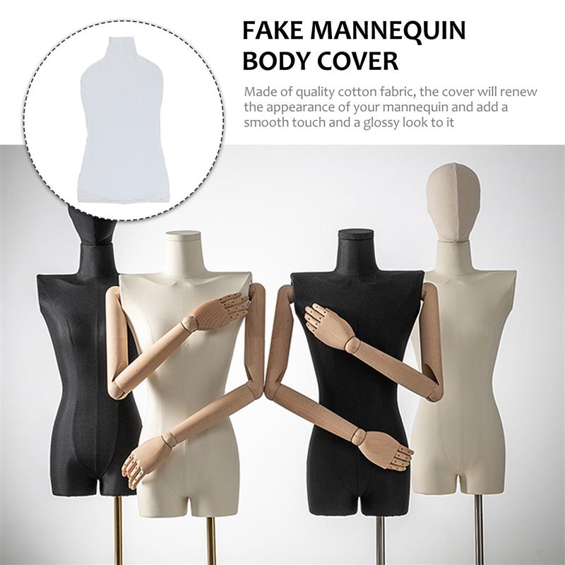 thumbnail image 2 of FUNOMOCYA Velour Mannequin Cover – Stretchable Body Fabric Cover For Female Display Models, 82x29cm 2 of 14