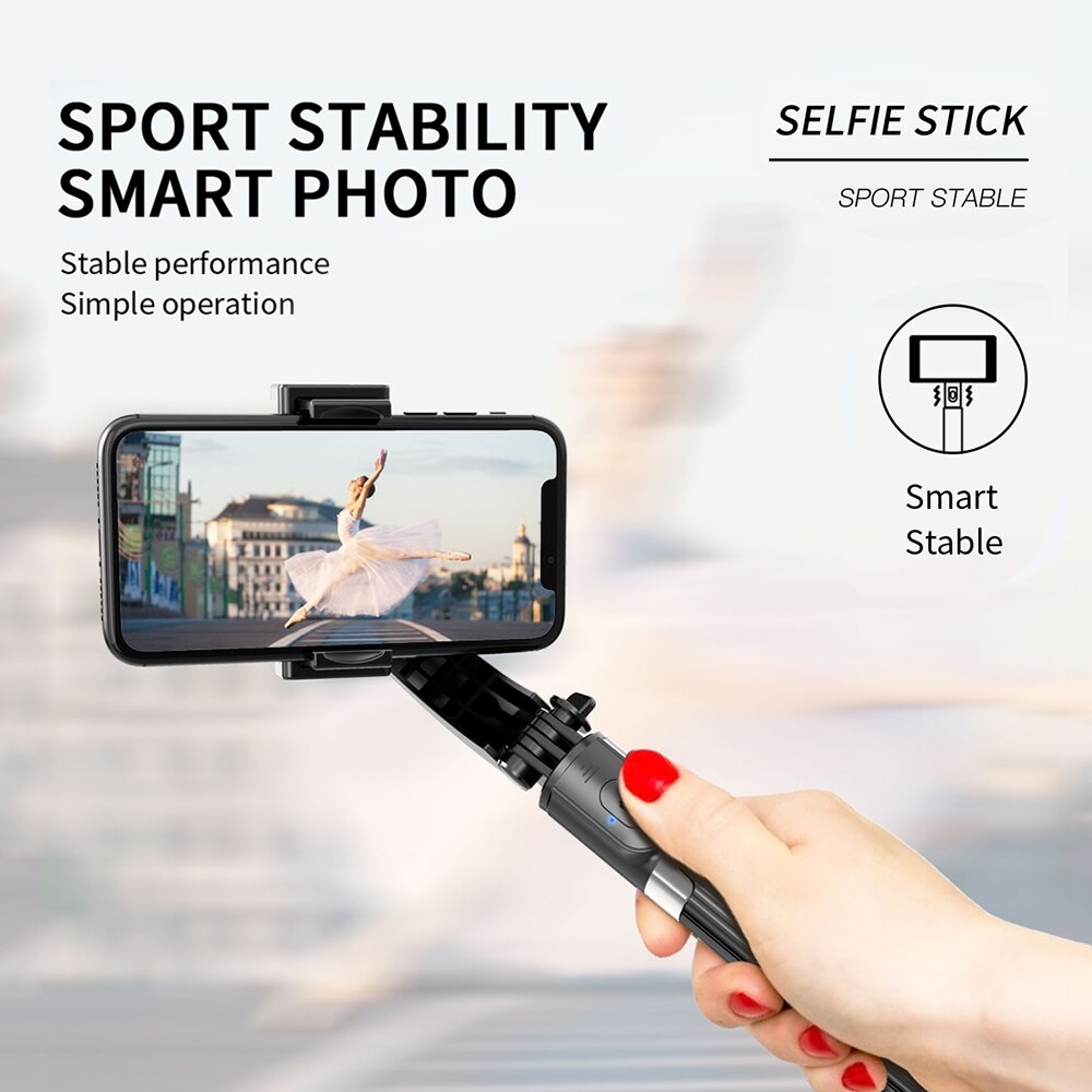 Puhelimen vakaaja kädessä pidettävä gimbal-vakain tärinänvaimennus selfie stick video live bluetooth selfie stick jalusta android ios