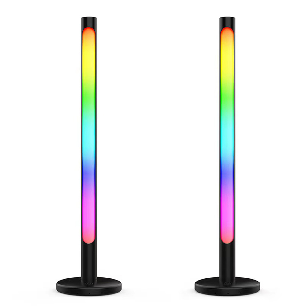 2 Stuks Rgb Kleurrijke Sfeer Lamp Met Smart Led Muziek Sound Control Pickup Ritme Sfeer Lamp Verticale Auto Tafellamp