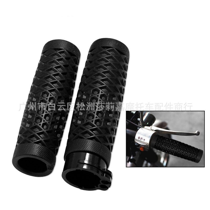 A Pair Motorcycle Handlebar Motorbike Throttle Grip Handle Rubber Modified Accessories Anti Slip 22MM 25MM Universal