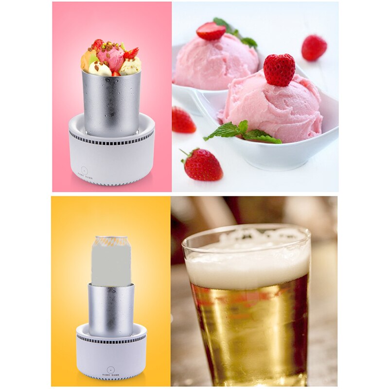 Smart kontaktkontroll kyl dryck kylare kopp 400ml snabbfrys dryck kylare kyl snabbkylning us plug