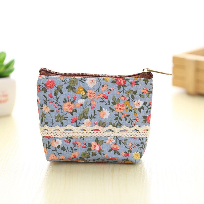 eTya Women Purses Cute Zipper Small flower Bag female Girl Headset Line Coin Purse Card Bag Clutch Wallet key bags: 2
