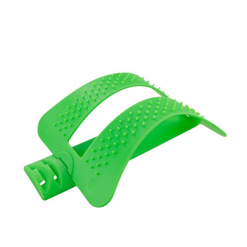 Alivio del dolor de la columna Dispositivo de estiramiento de tracción Lumbar Tabla de masaje de espalda relajado de cintura Prevención de Hernia Lumbar Brace 7: Verde