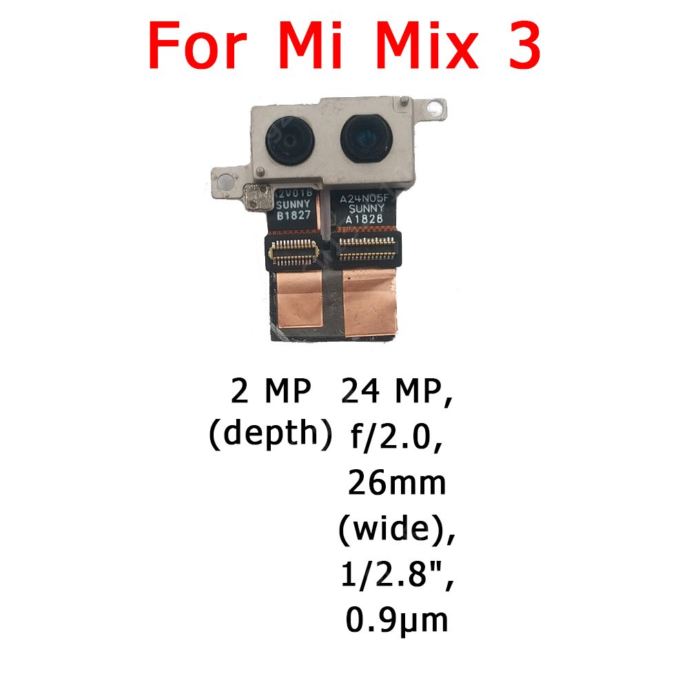 Original Front and Rear Back Camera For Xiaomi Mi Mix 3 Mix3 Main Facing Camera Module Flex Cable Replacement Spare Parts: Mi Mix 3 Front