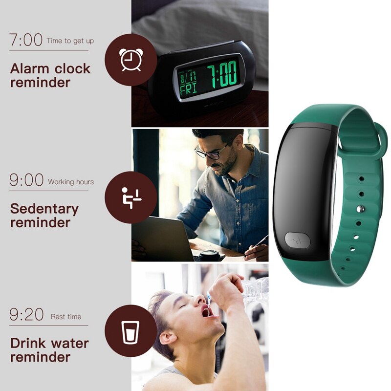 Smart Bracelet Waterproof Sport Wristbands Heart Rate Blood Pressure Monitor Smart Reminder