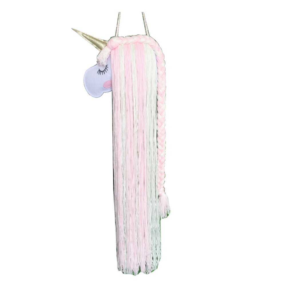 Einhorn Haar BöGen Lagerung Gürtel Ornamente 100% Handgemachte Mädchen Haar Clips Haarspange Haarband Hängen Dekor Organizer: B