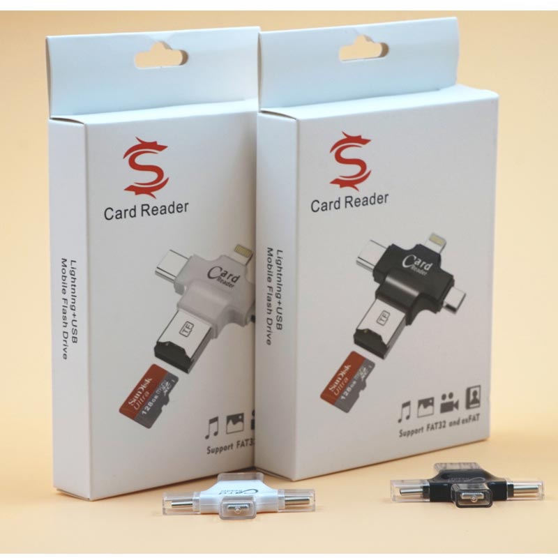 Ingelon 4 in 1 SD Kartenleser usb-C Mikro USB MicroSD Typ C für ipad/iphone 7Plus 6s5s MacBook OTG TF Leser sd auf cf Adapter