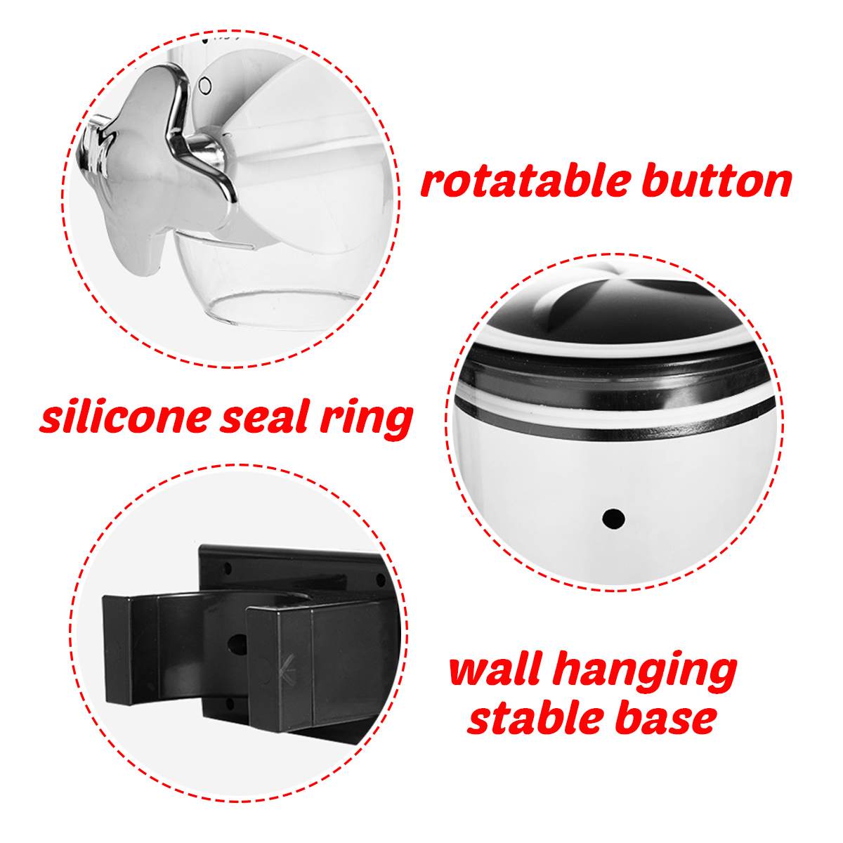 3L Wall Hanging Sealed Storage Tank Kitchen Grain Distributor Food Storage Barrel Cereal Machine wall-mounted storage tank