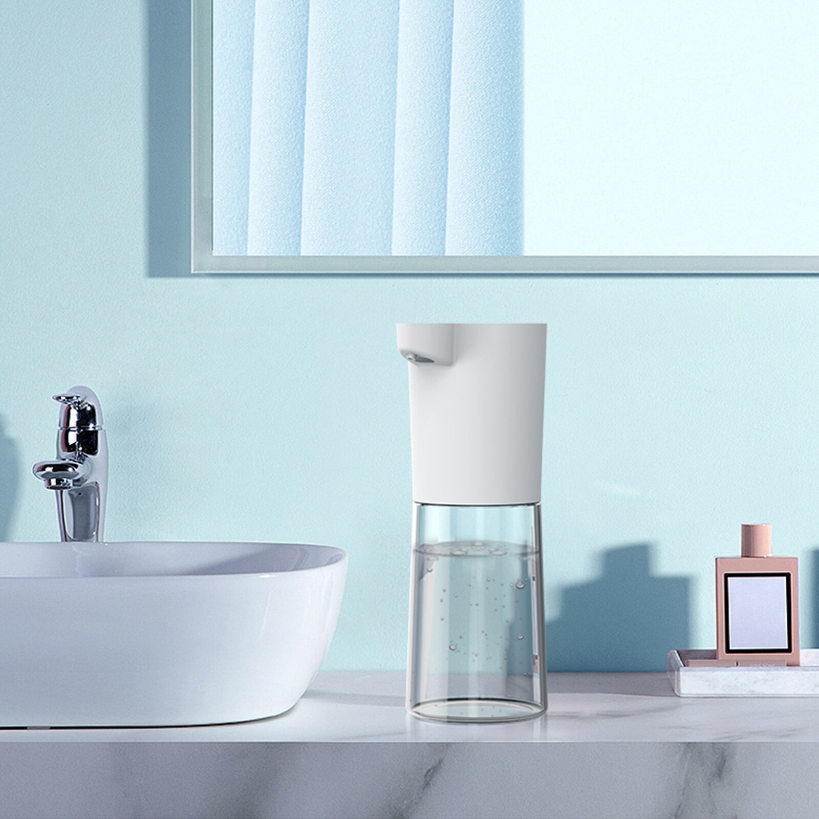 Touch Soap Dispenser-free Foam Hand Sanitizer Dispenser, White For 500ml Gel Or