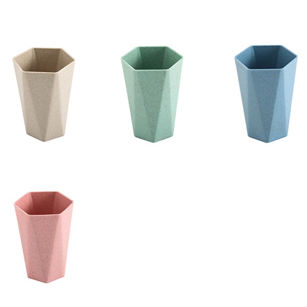 Wheat Straw Rhombus Cup Brushing Cup Mouth Cup Household Couple Toothbrush Cup Maixiang Washing Cup