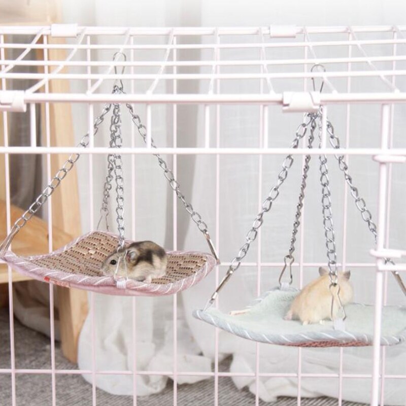 Kleine Haustier Hängematte Hamster Platz KäFeige Haus Mini Hängen Vogel Nest Bett für Nagetier Papageien L69B