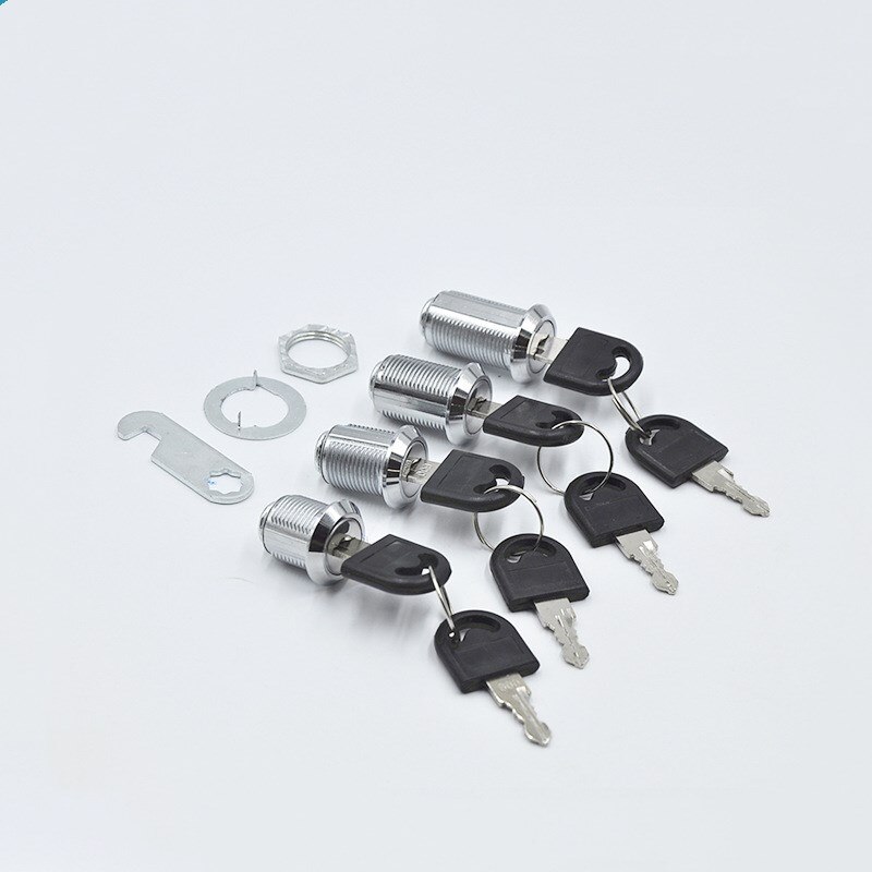 Cerraduras de cajón con 2 llaves para muebles, Hardware de cerradura de la puerta para oficina, escritorio, caja de letras, Cam, 16mm, 20mm, 25mm, 30mm