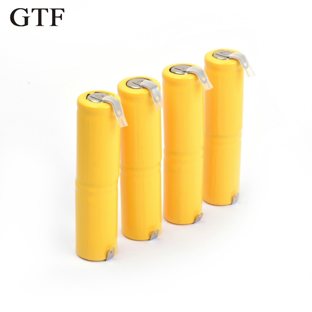 GTF 1-10 Uds 2/3 AA 2,4 v 400mAh ni-cd batería recargable 2/3 AA 2,4 v baterías para Afeitadora eléctrica para cepillo dental o navaja de rasurar luz LED