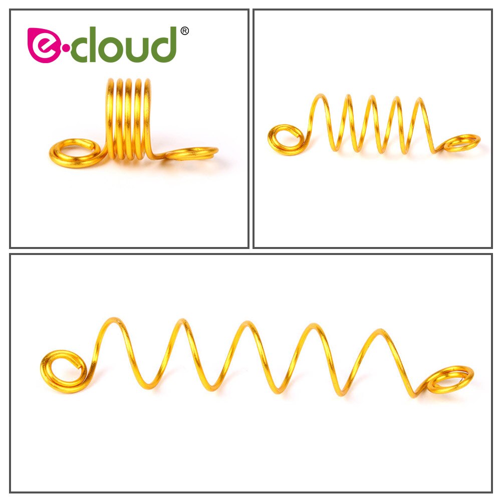 Gomas para el pelo de cobre para trenzas, envolturas para el cabello, gomas trenzadas, puños de Metal para trenzas, accesorios para el cabello (oro plateado), 50 unids/bolsa