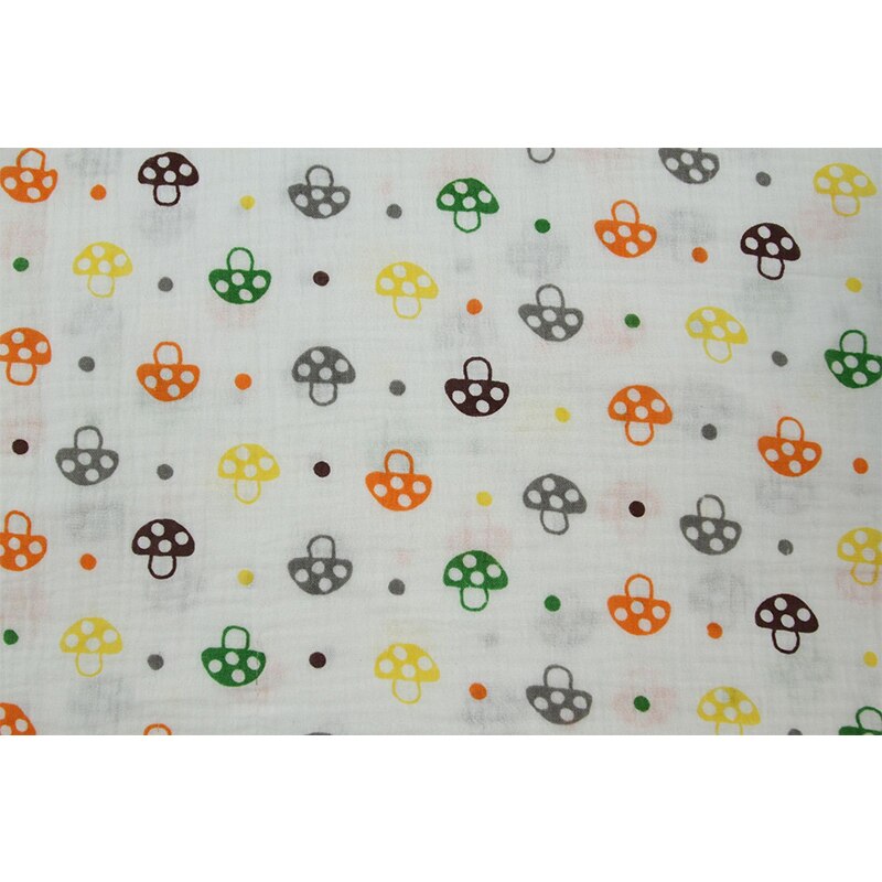 Katoenen stof paddestoel olifant bedrukt doek naaien quilt stoffen voor patchwork handwerk doe-het-zelf handgemaakt materiaal 130 x 100cm