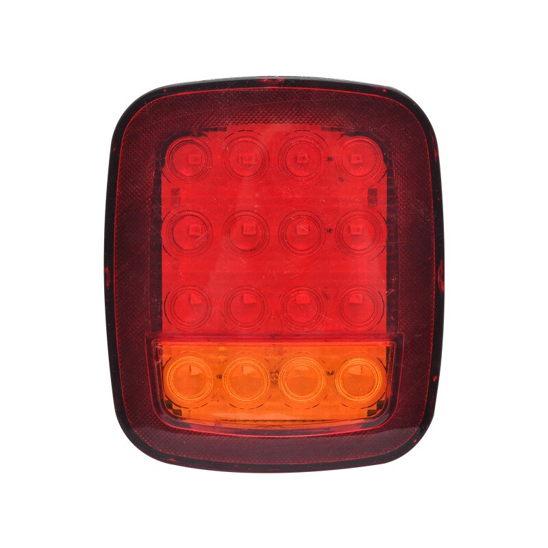 2 Stuks 12V 24V Trailer Achterlicht Led Achterlichten Vrachtwagen Truck Remlicht Van Pickup Tractor Turn signaal Terug Lamp: 12V / Red Amber