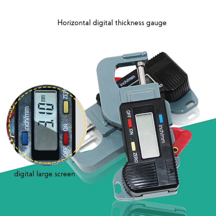 Precision Digital Lateral Thickness Gauge Measuring Range 0-12.7mm Cloth Paper Film Hardware Thickness Measuring Instrument