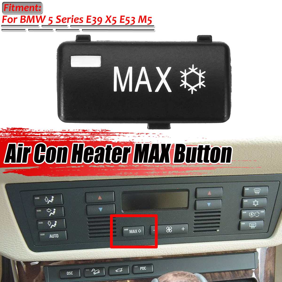 E39 X5 E53 Auto Airconditioning Heater Klimaat Ventilatie Max Controle Button Switch Key Caps Voor Bmw 5 Serie E39 x5 E53 M5