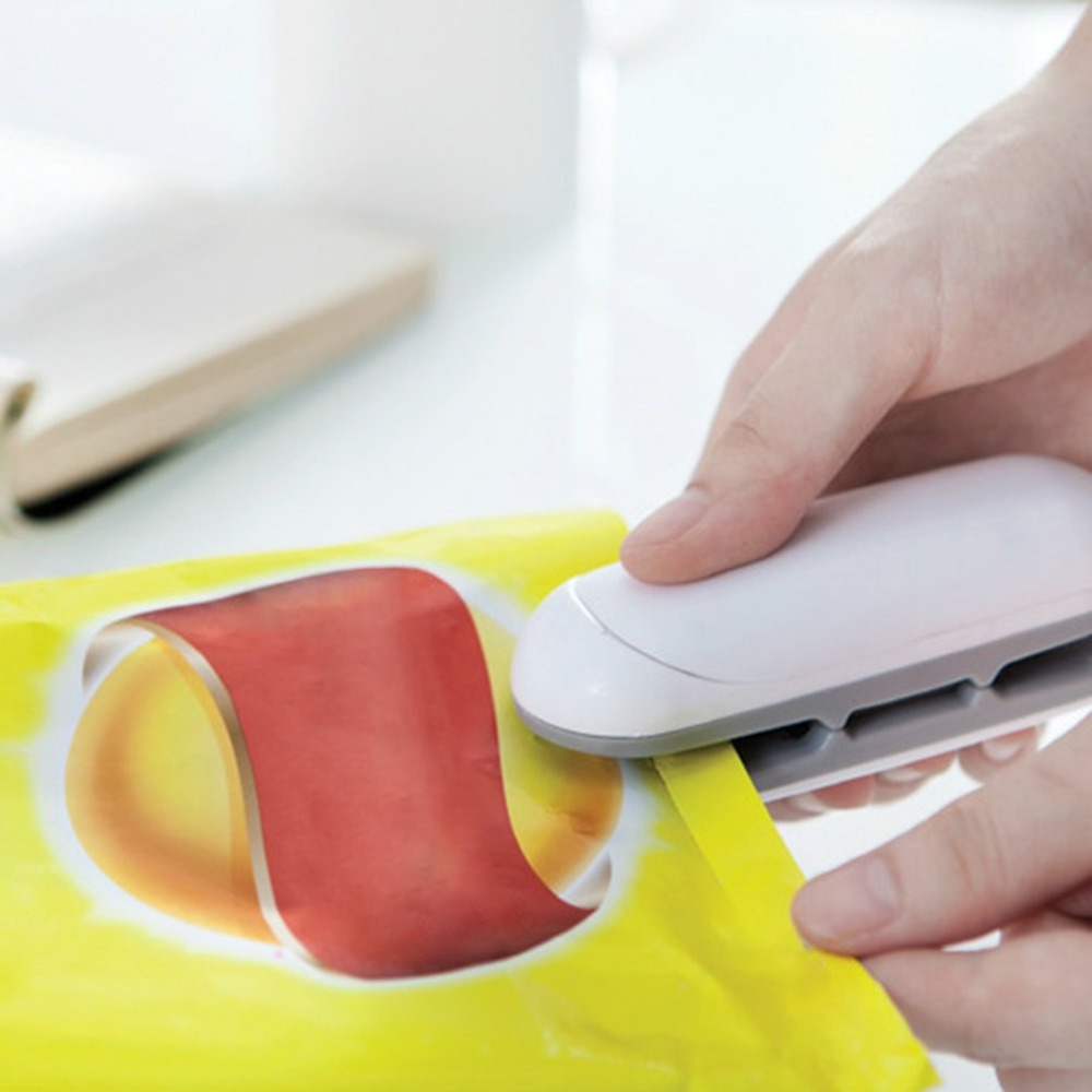 Food sealer maskine håndtryk praktisk mini snack plastikpose vakuum mad varmeforsegling og emballeringsmaskine