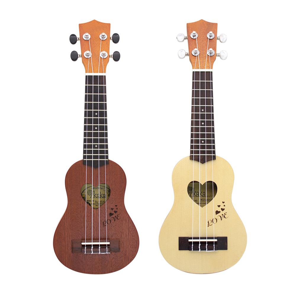 Mounchain 17 tommer 12 bånd ukulele mini hawaiian guitar musikinstrumenter til børn unisex begyndere fest