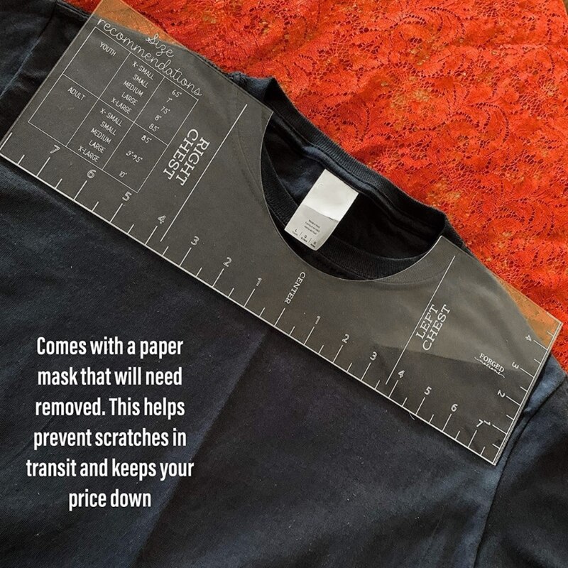 T-Shirt Ruler Guide -Vinyl T-Shirt Ruler Guide - Sublimation Designs on T-shirt- Vinyl Ruler Guide Size Chart - T-Shirt Ruler gu