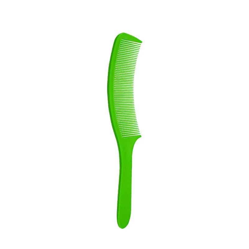 Afeitadora curvada , cortadora de pelo, peine de corte de peluquero, cepillo Antiestático de corte de pelo de peluquería: Green