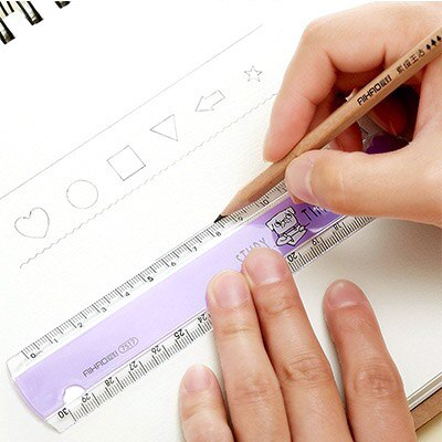 30CM Cute Kawaii Study Time Color Folding Ruler Multifunction DIY Drawing Rulers for Kids Students Office School Stationery