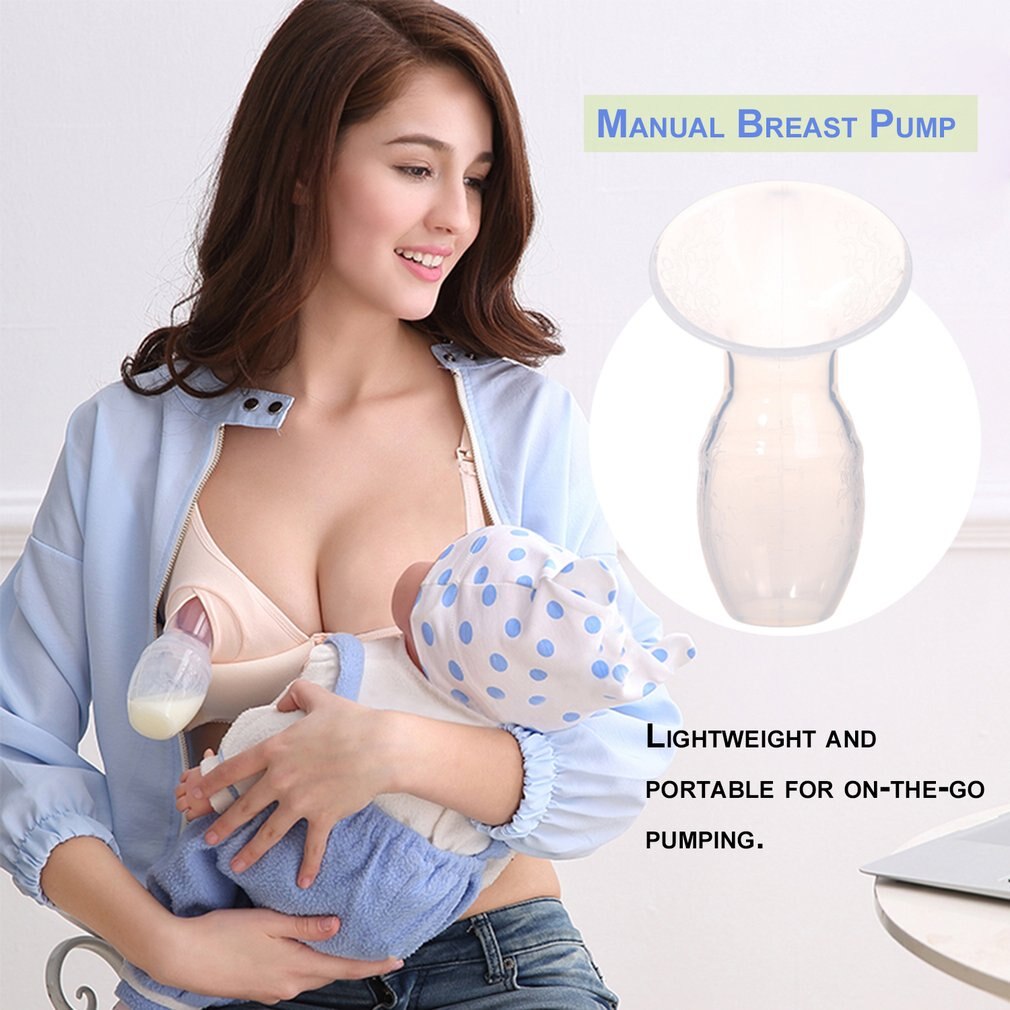 Portable Silicone BPA Free Hospital Grade Manual Breast Pump Lightweight Attraction Baby Milk Pump Suction