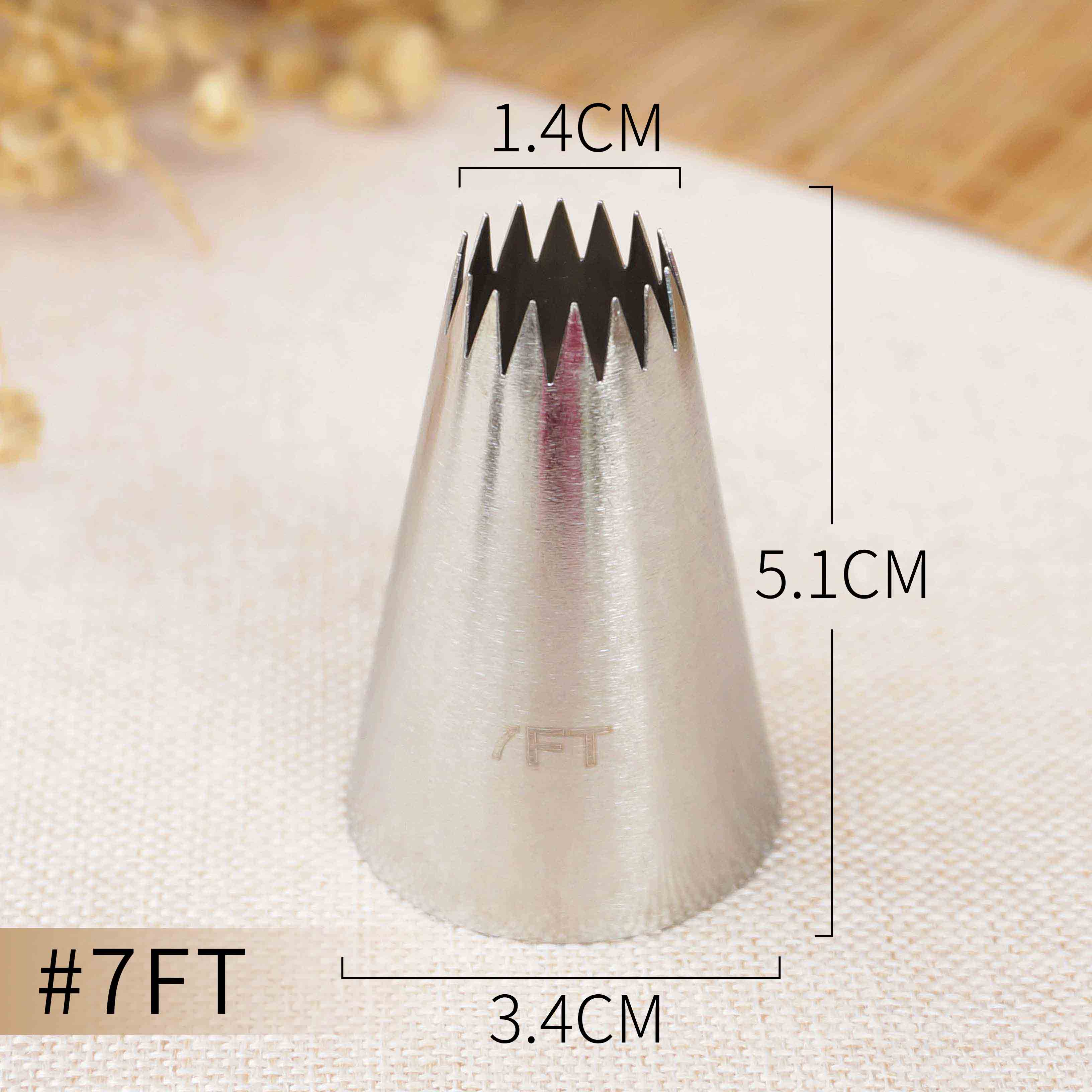#6FT #7FT #8FT #9FT tamanho grande aberto estrela tubulação bico bolo decoração pastelaria dicas de confeitaria bakeware cozinha cookies ferramentas de aço inoxidável: 7FT