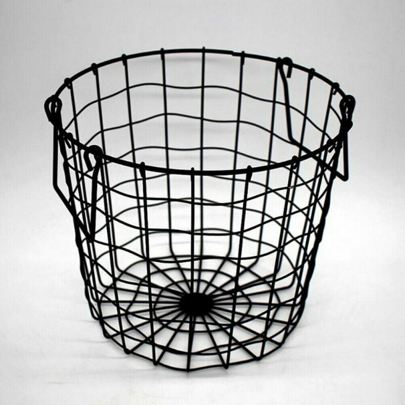 Iron Storage Basket Metal Wire Organizer Home Bathroom Box Fruits Container Home