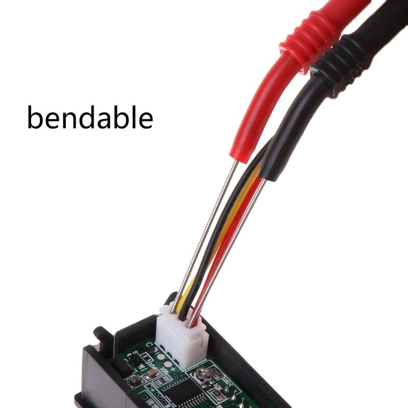 Cables de prueba Pin L95mm puntas de sonda de prueba flexible 1mm conector multímetro aguja