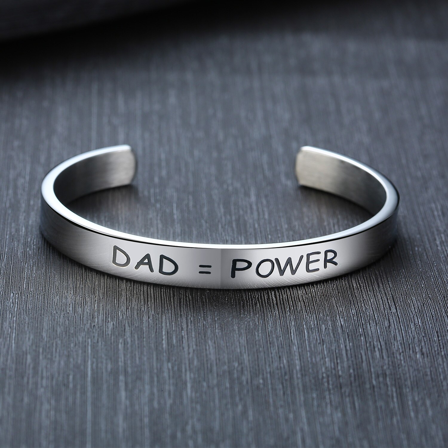 JHSL 8mm del Papà Festa Papà Regalo Degli Uomini Dei Braccialetti di Braccialetti di Figura di C In Acciaio Inox Grigio Gioelleria raffinata e alla moda di Nuovo Arrivo 2019