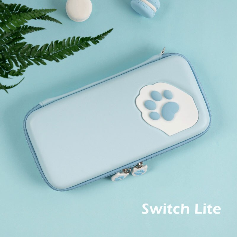 Nintend Switch Case Cat Claw CP Storage Bag NS Silicone Hard Shell Cover Box For Nintendo Switch Lite Game Console Accessories: Blue NS Lite Case