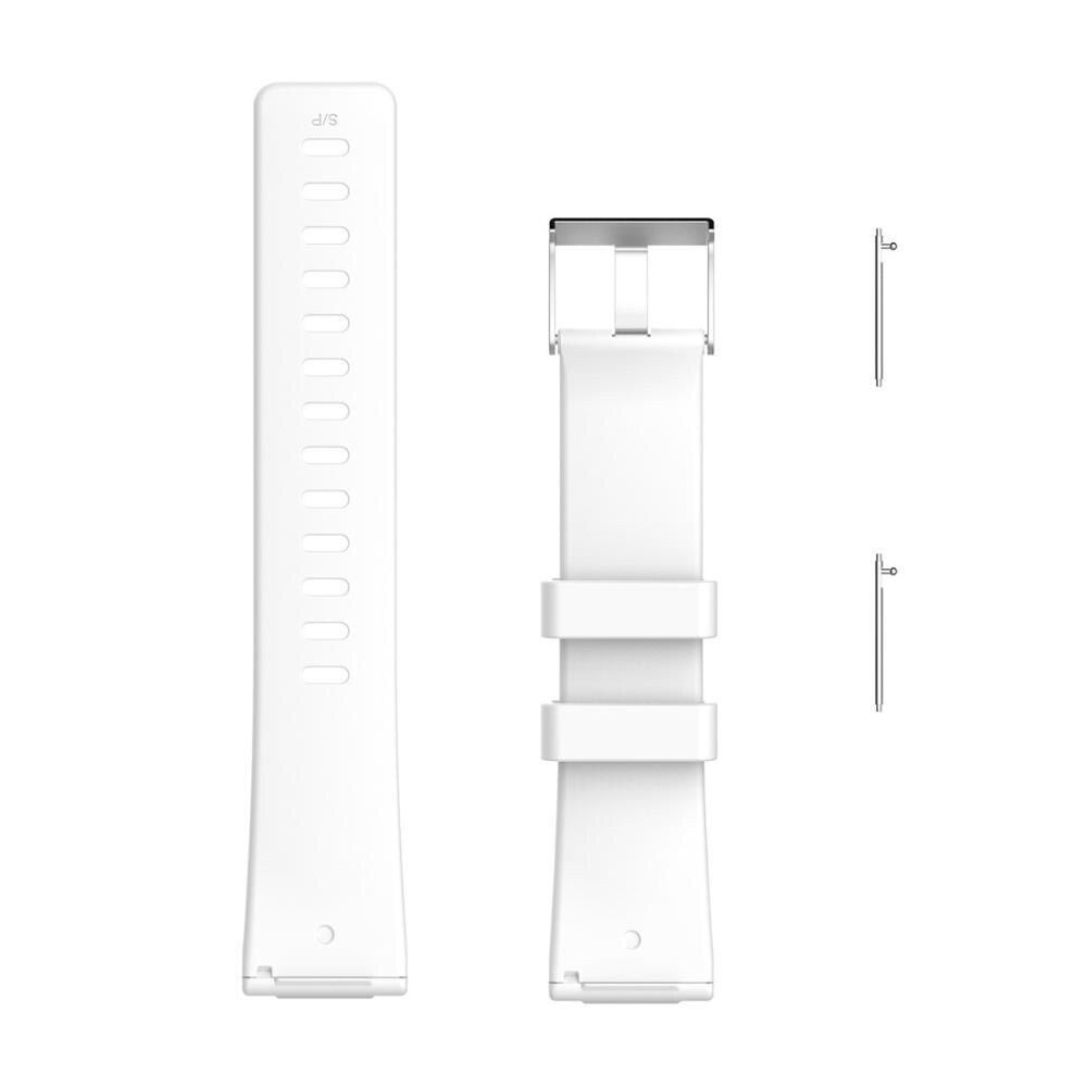 Silicone pulseiras de relógio para fitbit versa 2 esporte macio pulseira de substituição pulseira para fitbit versa lite acessório: WHITE / S