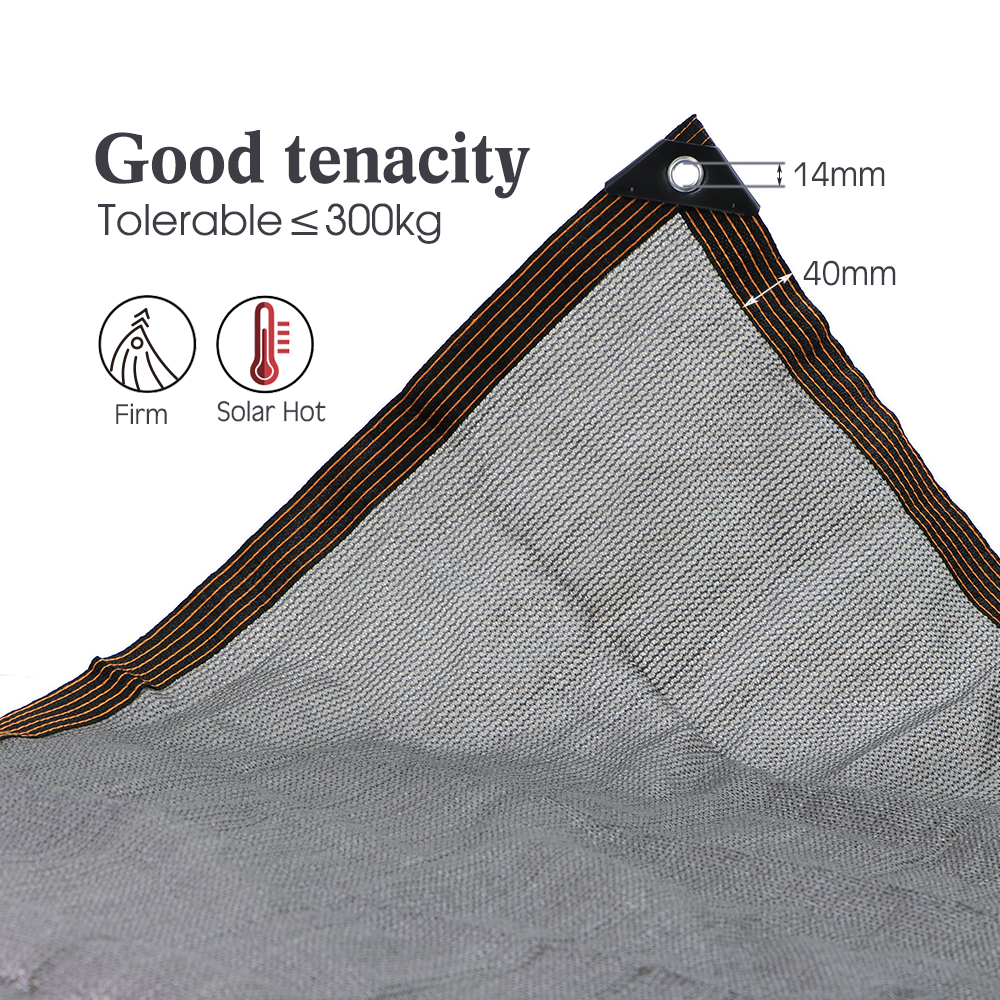 95% Shading Rate Anti-UV HDPE Garden Shade Cloth with Grommets Sun Shade Fabric for Building Shelter Gazebo Pergola Privacy Mesh