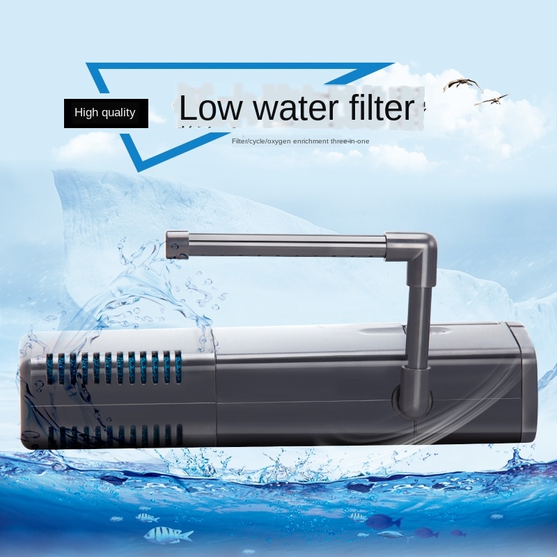 Small fish tank filter submersible pump quiet three-in-one pump aquarium oxygen pump fish culture filter equipment Turtle filter