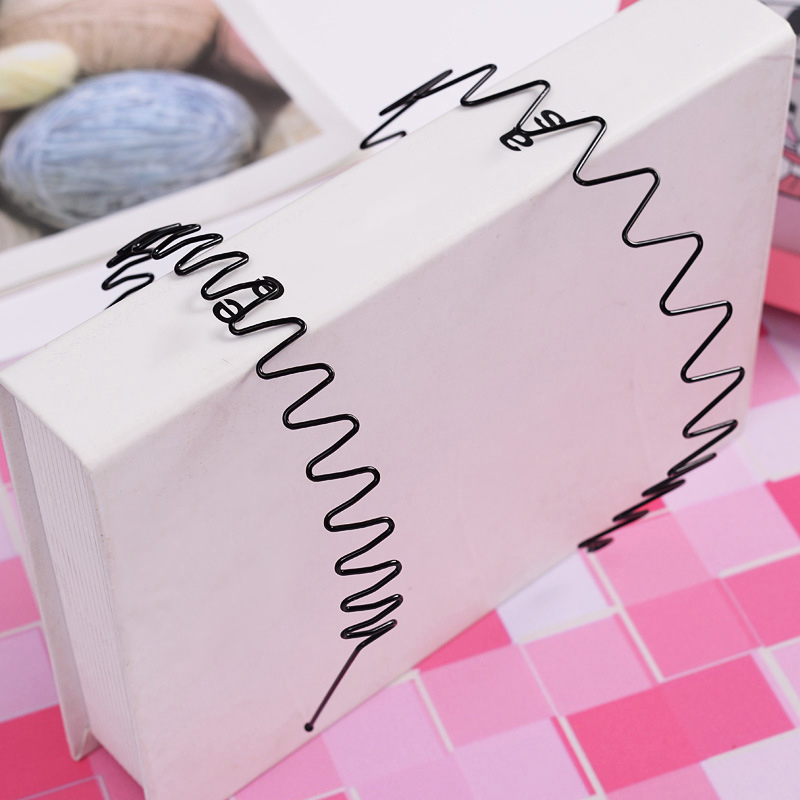 Metalen haarband voor mannen en vrouwen, unisex, zwarte golvende haarband, gezichtsreinigingshaarband, 5mm breedtes, eenvoudige sporthaarband, haaraccessoires