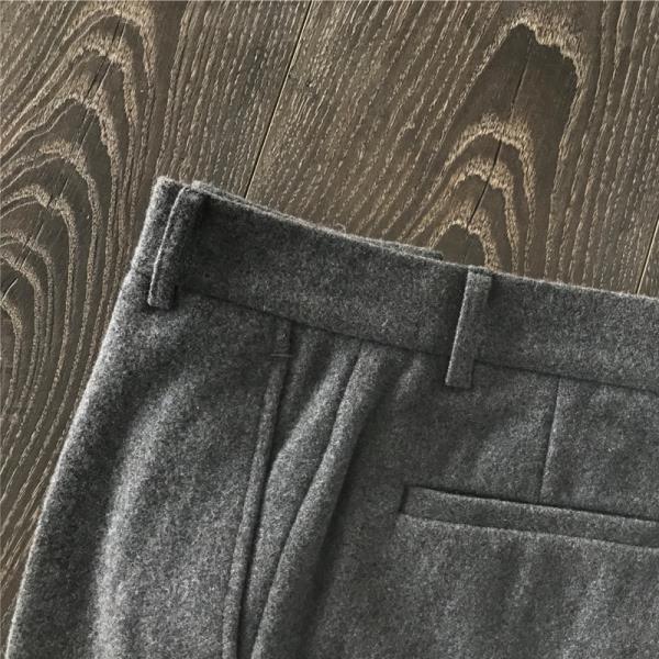 Mannen Broek Grijs Wol Tweed Curling Broek Broek Voor Mannen Casual Broek Dragen Gentleman Broek Herenkleding Broek