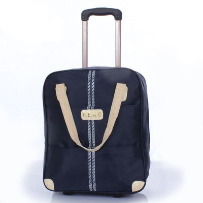 Luggage Metal Trolley Travel Bags Suitcase on wheels valise bagages roulettes Hand Trolley Unisex Bag Sac Board Chassis Package: Blue