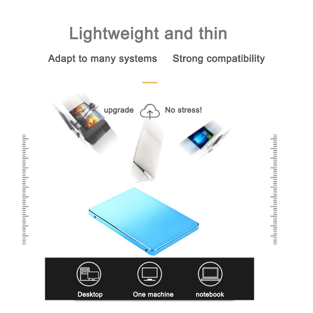 2.5 SATA III Internal Solid State Drive HD Enclosure Super Speed for Windows Disk Case Box External Hard Disk