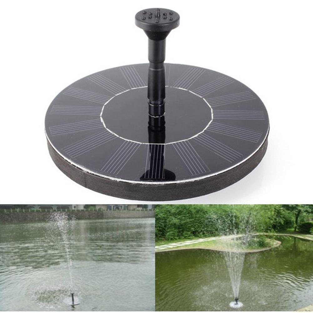 7V 1,4 W Runde Solar- Brunnen Schwimmende Energie Tafel Bausatz Solar- Wasserpumpe für Vogelbad Brunnen Schwimmbad Garten Haus Schwimmbad Dekoration