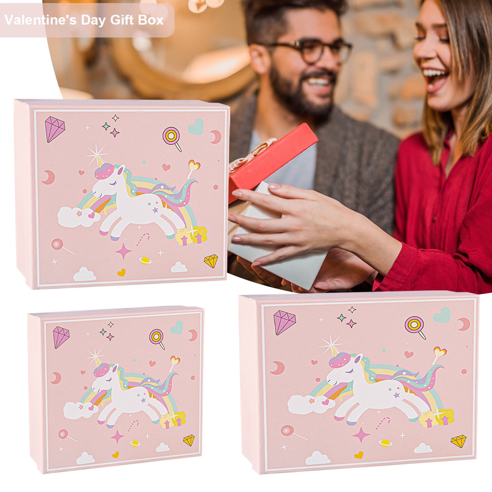 Valentijnsdag Box Roze Bruidstaart Dozen Verpakking Bakkerij Wikkelen Bruiloft Decor Jongen Meisje Feestartikelen Met tas