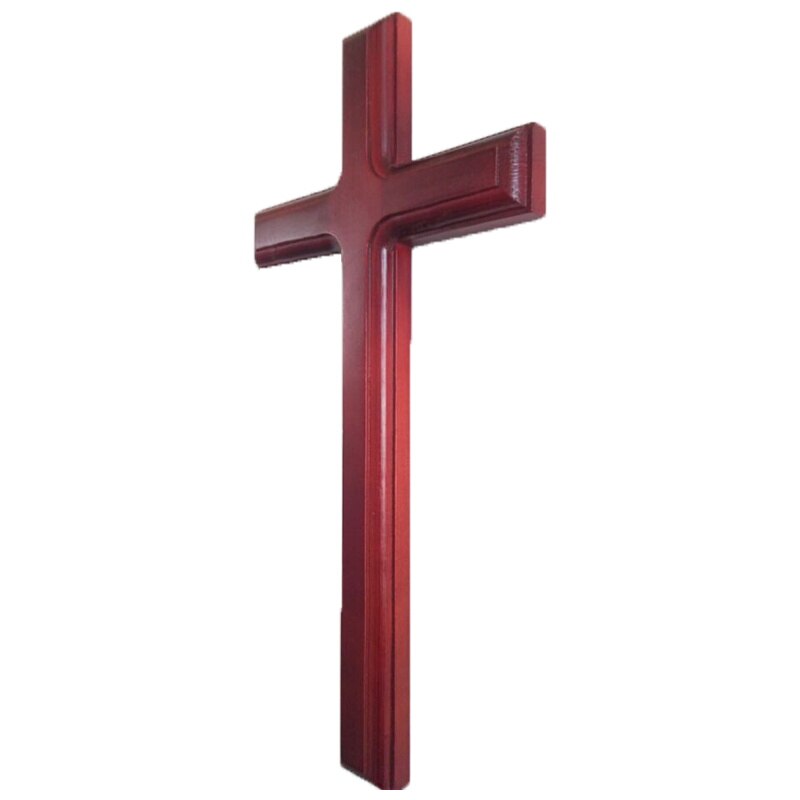 Kristent kors håndlavet massivt træ væghængende jesus stort kors katolsk kirke vægdekoration 31 cm